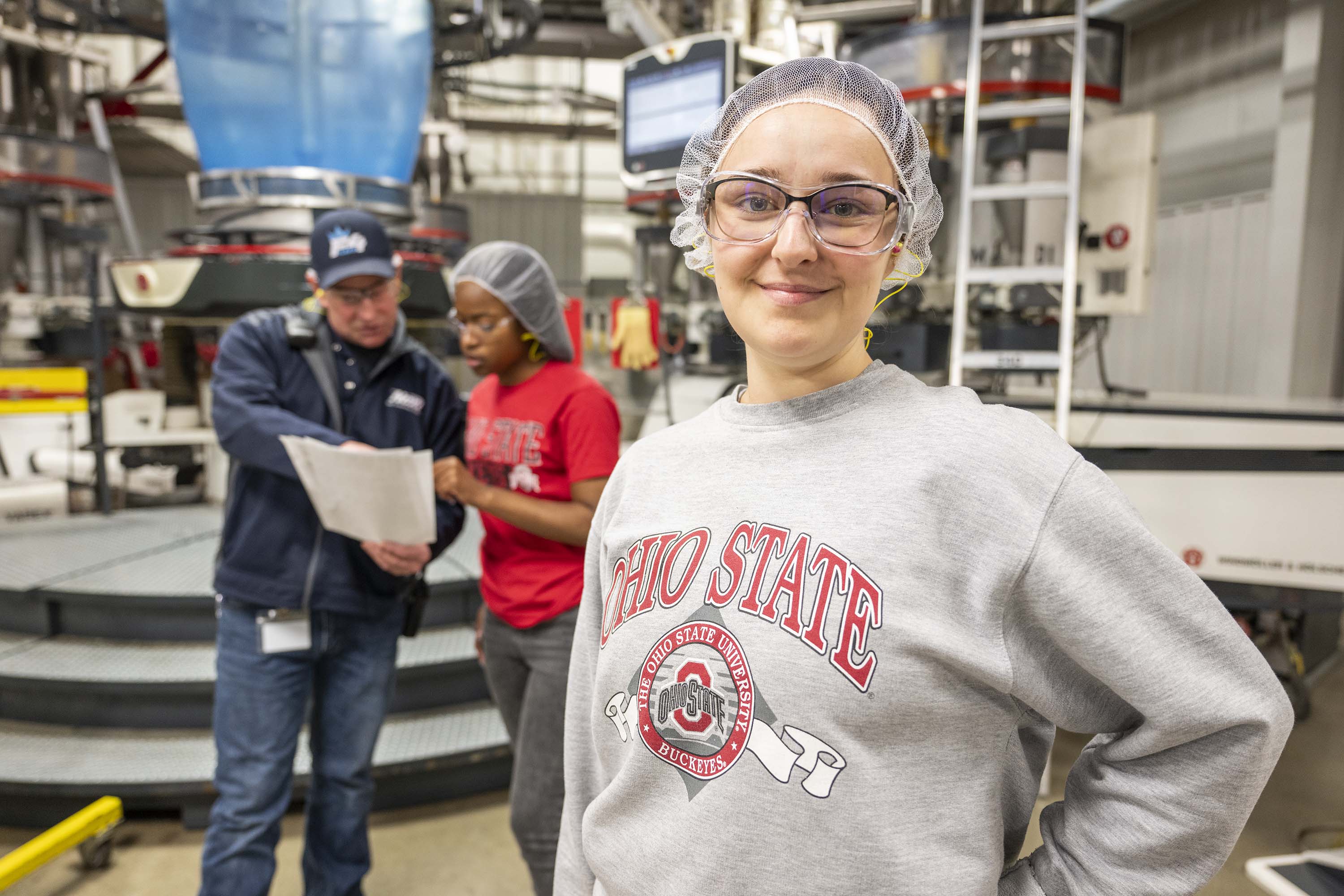 A student in the Engineering Technology Program working with local industry leaders in their manufacturing plant