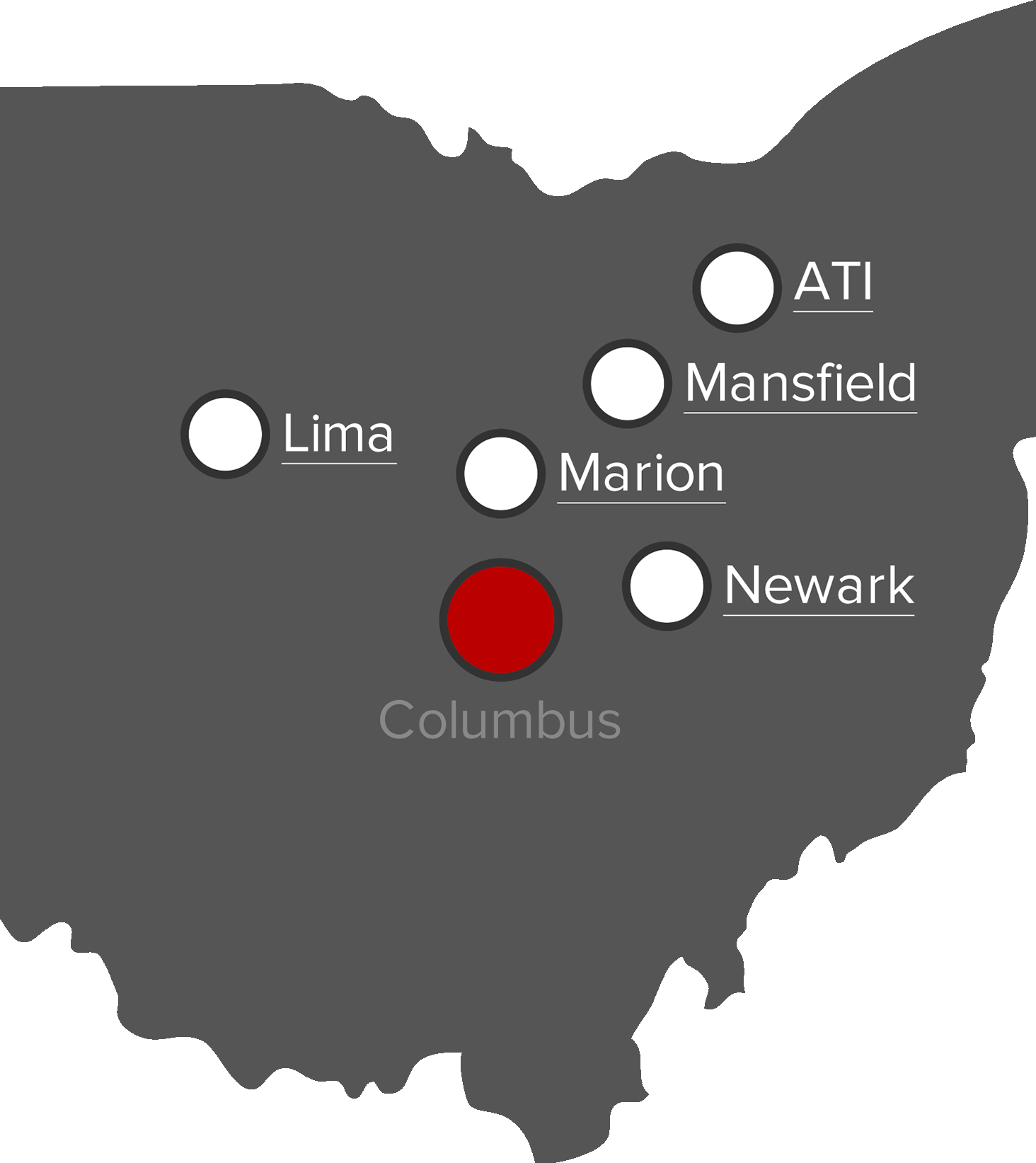 State of Ohio map